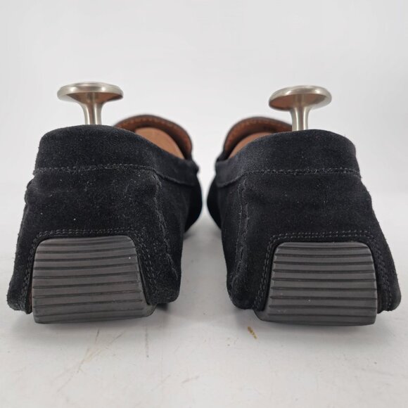 Aquatalia Italy Black Suede Weatherproof Driving Loafers Mens 11.5 Dress Shoes - Picture 5 of 13